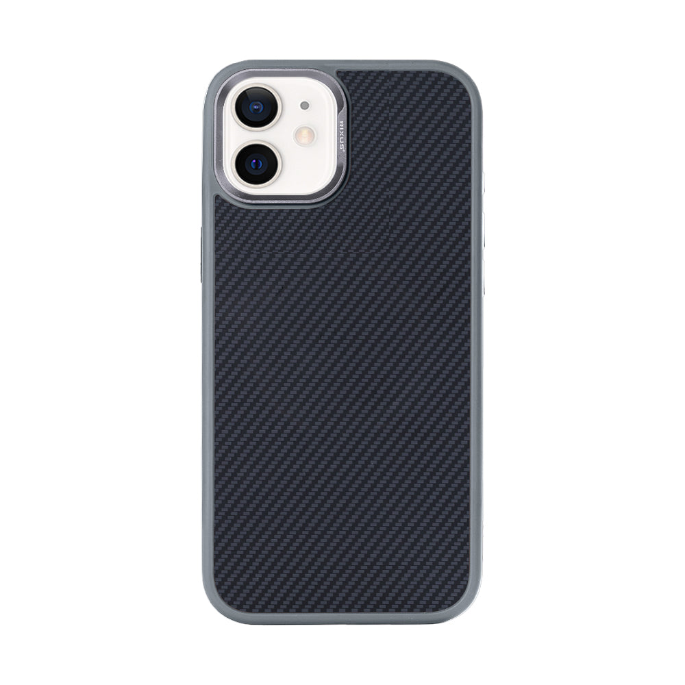 Rixus Mag Carbon mit MagSafe kompatibel für Apple iPhone 11 Titanium Grey
