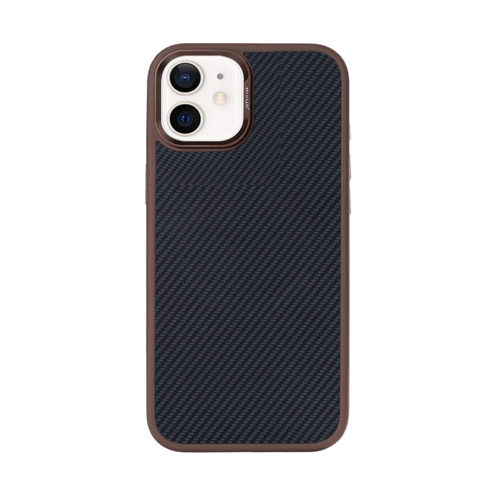 Rixus Mag Carbon mit MagSafe kompatibel für Apple iPhone 11 Brown