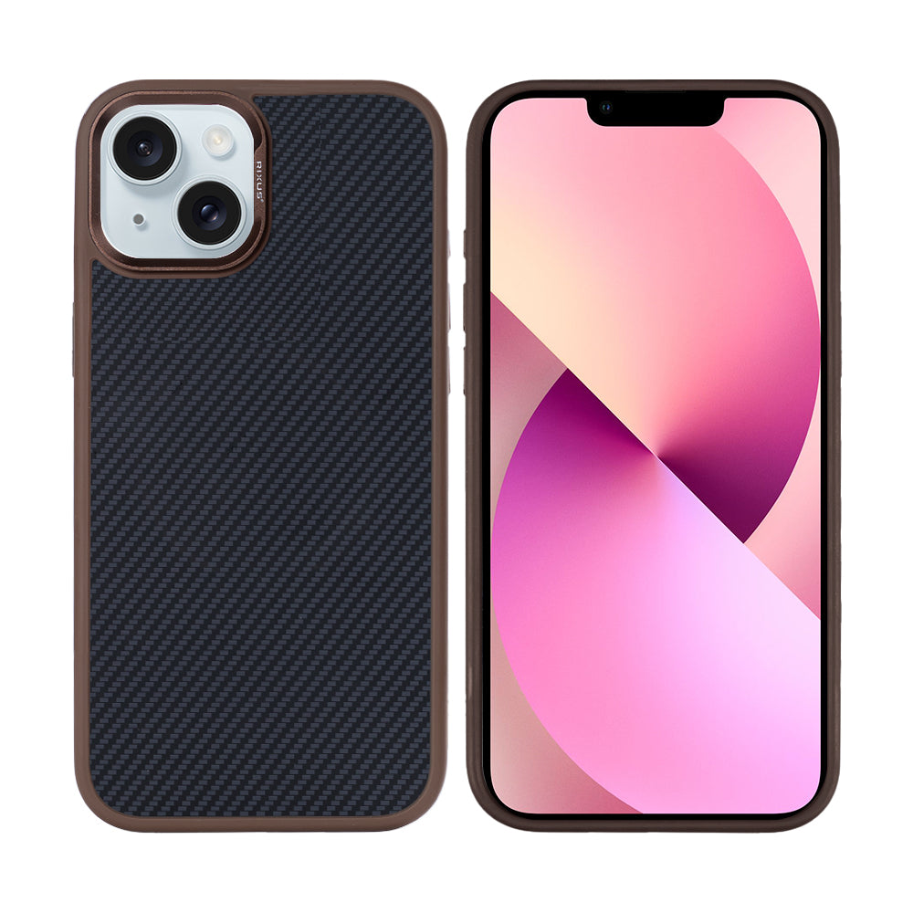 Rixus Mag Carbon mit MagSafe kompatibel für Apple iPhone 13 Brown – Bild 3