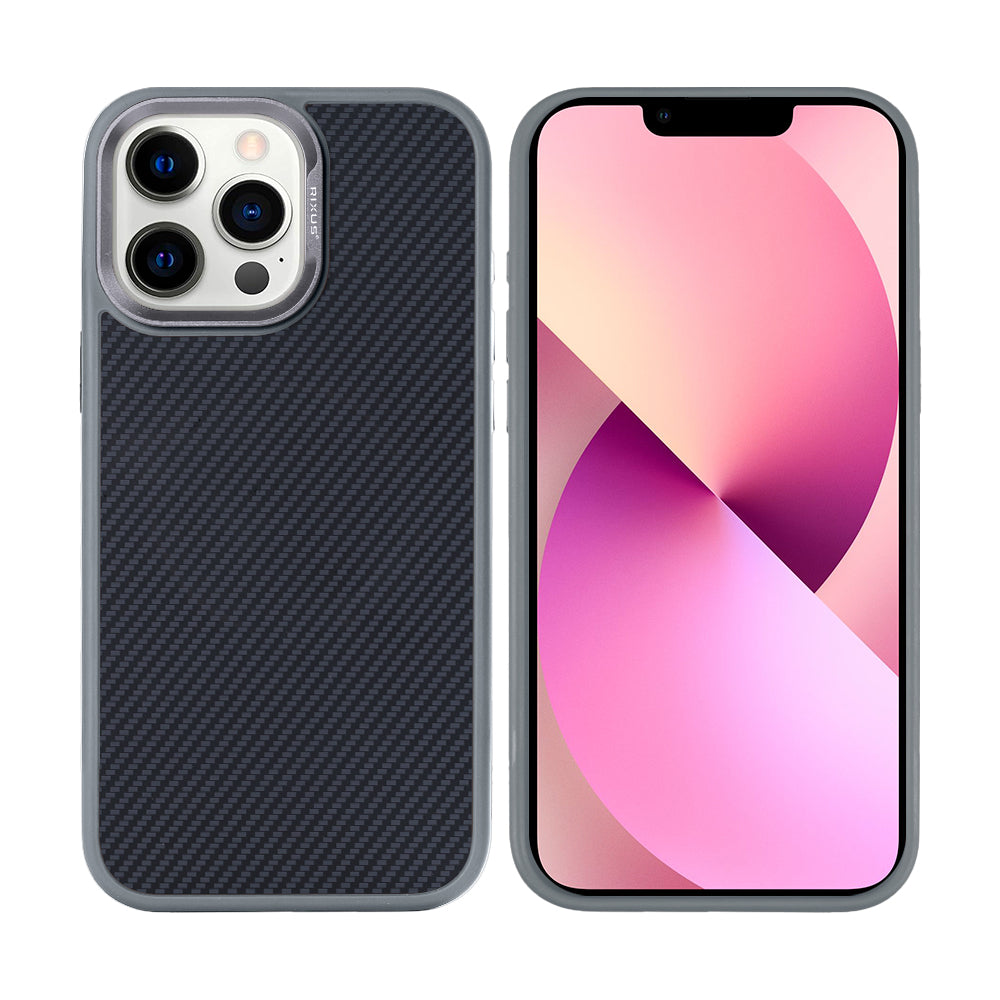 Rixus Mag Carbon mit MagSafe kompatibel für Apple iPhone 13 Pro Max Titanium Grey – Bild 3