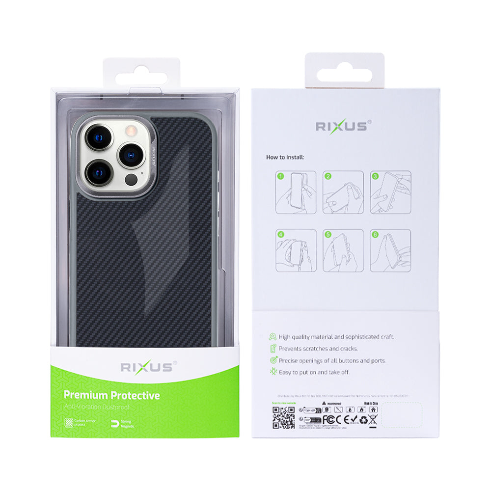 Rixus Mag Carbon MagSafe Hülle für iPhone 15 16 17 Modell & Farbe – Bild 89