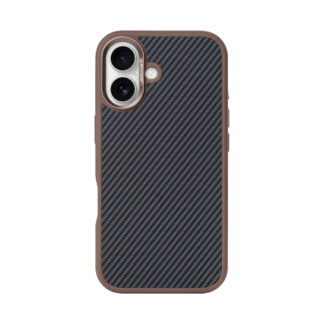 Rixus Mag Carbon MagSafe Hülle für iPhone 15 16 17 Modell & Farbe - Modell: iPhone 16 - Farbe: Braun