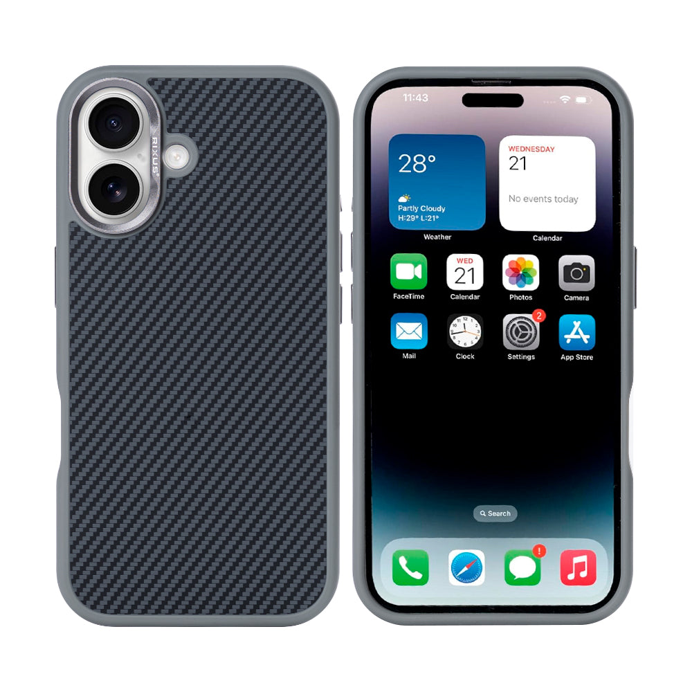 Rixus Mag Carbon MagSafe Hülle für iPhone 15 16 17 Modell & Farbe – Bild 190