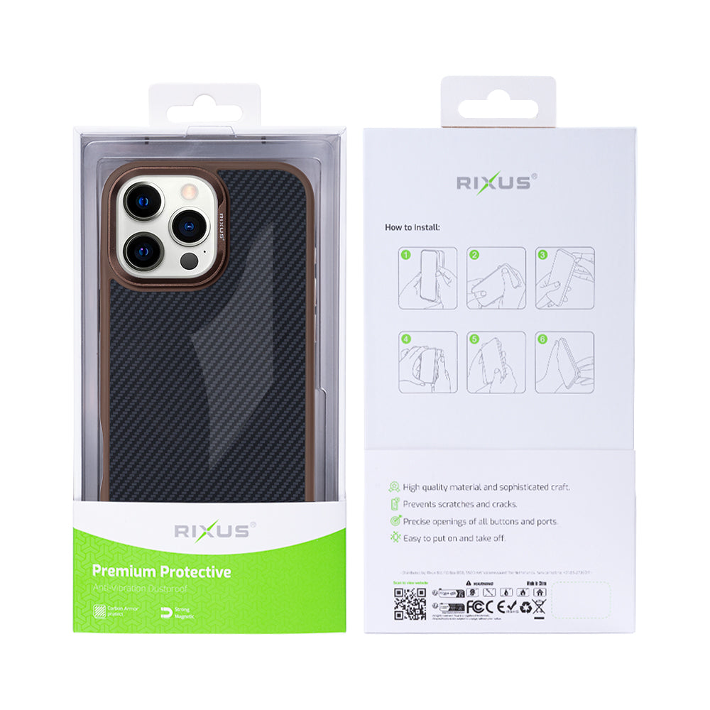 Rixus Mag Carbon MagSafe Hülle für iPhone 15 16 17 Modell & Farbe – Bild 172