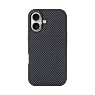 Rixus Mag Carbon MagSafe Hülle für iPhone 15 16 17 Modell & Farbe - Modell: iPhone 16 Plus - Farbe: Titanium Black (Schwarz)