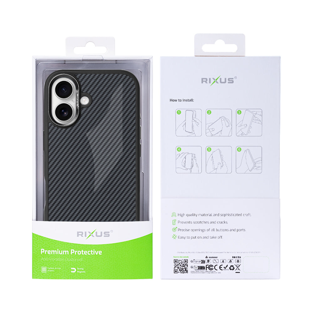 Rixus Mag Carbon MagSafe Hülle für iPhone 15 16 17 Modell & Farbe – Bild 143