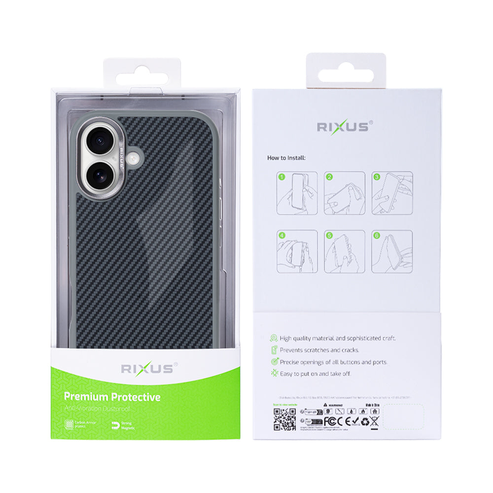Rixus Mag Carbon MagSafe Hülle für iPhone 15 16 17 Modell & Farbe – Bild 160