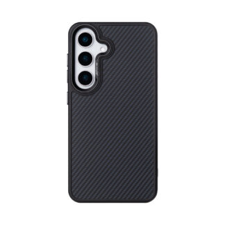 Rixus Mag Carbon mit MagSafe kompatibel für Samsung Galaxy S25 Titanium Black