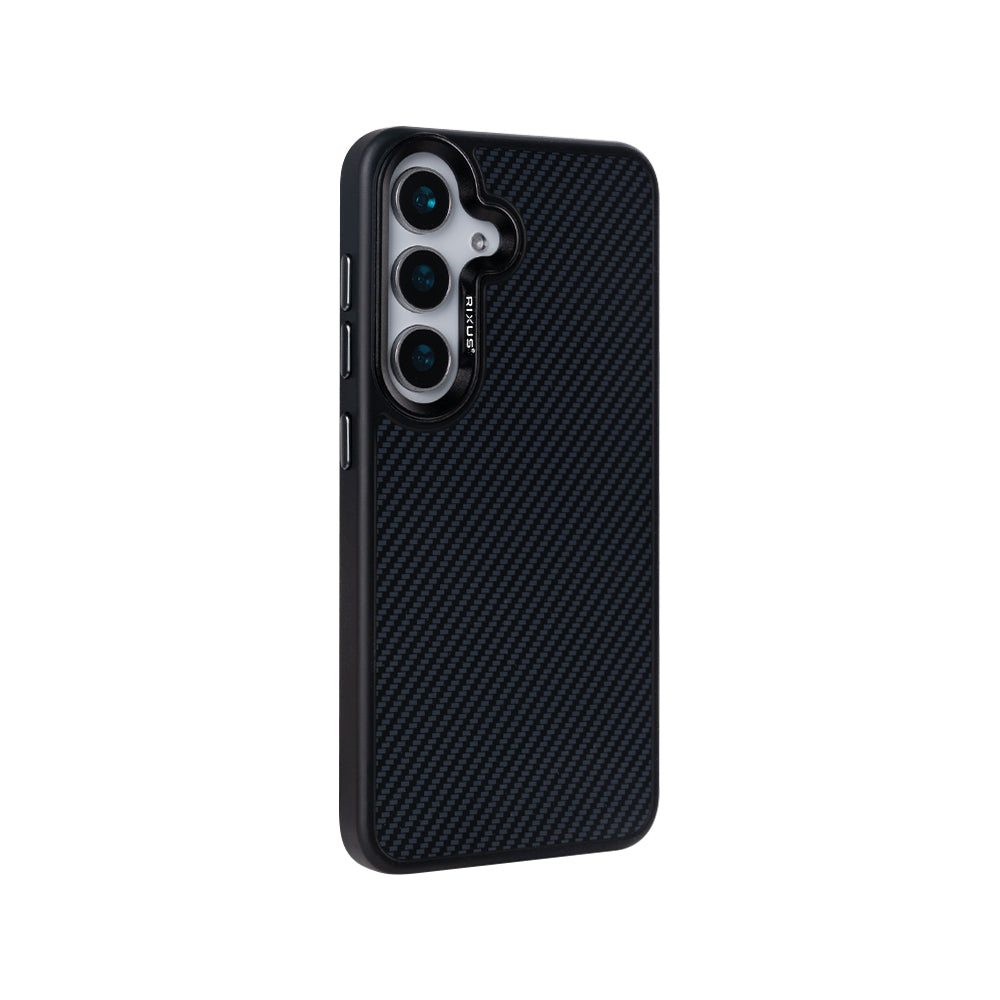 Rixus Mag Carbon mit MagSafe kompatibel für Samsung Galaxy S25 Plus Titanium Black – Bild 4