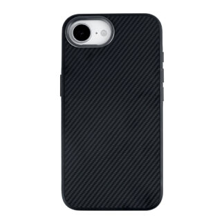 Rixus Mag Carbon mit MagSafe kompatibel für Apple iPhone 16e, 17e Titanium Black
