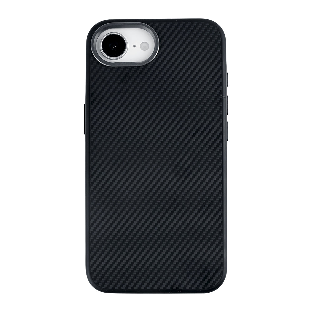 Rixus Mag Carbon mit MagSafe kompatibel für Apple iPhone 16e, 17e Titanium Black
