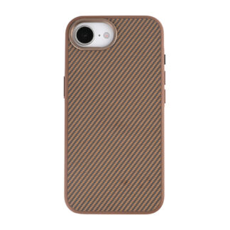 Rixus Mag Carbon mit MagSafe kompatibel für Apple iPhone 16e, 17e Brown