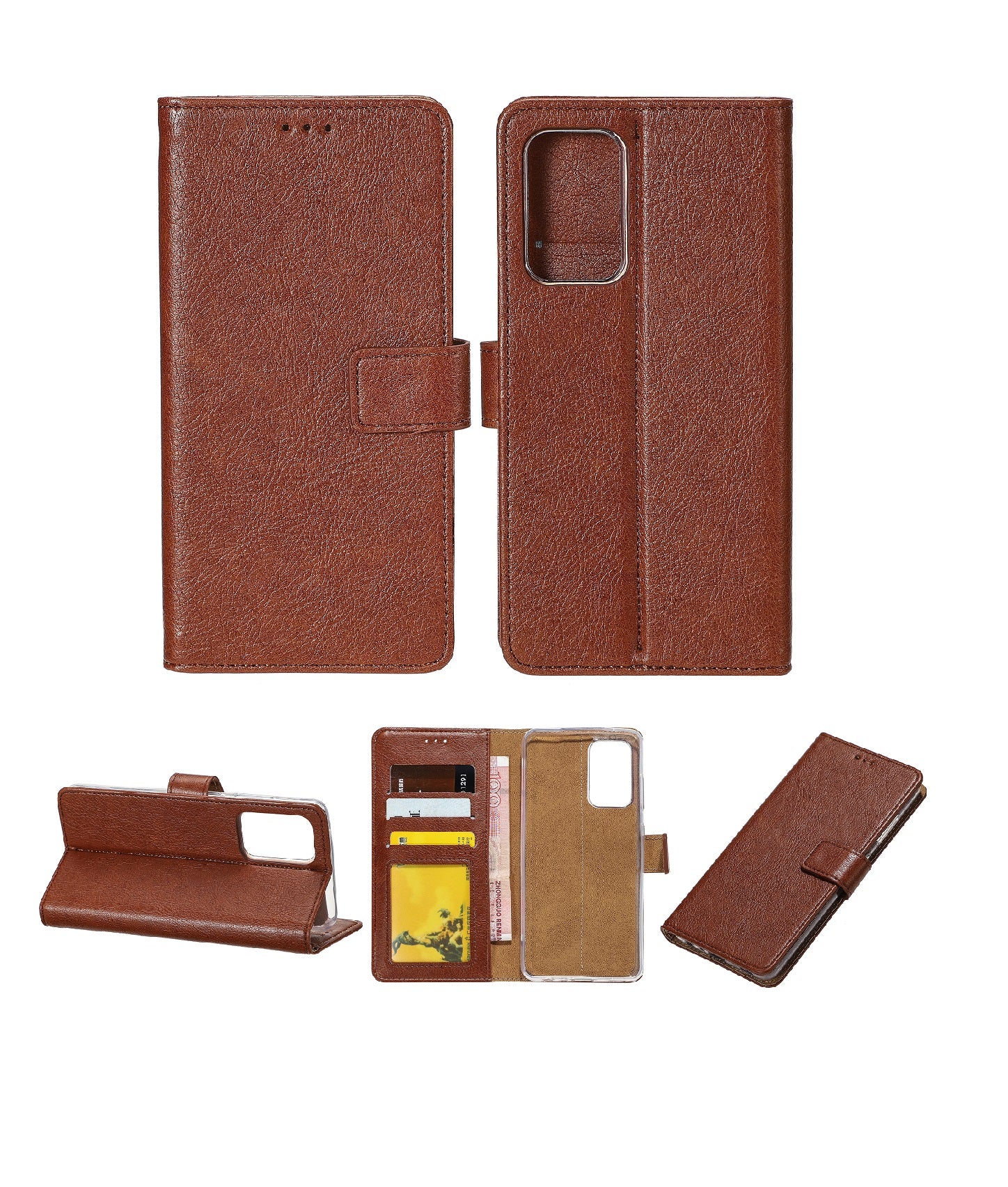 Rixus Buchhülle für Apple iPhone 13 Mini Brown – Bild 4