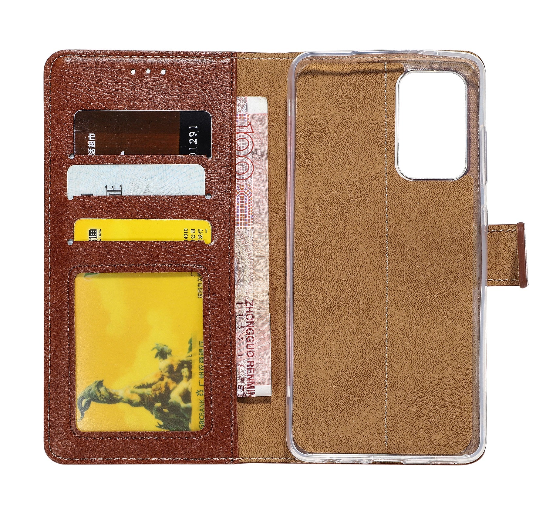 Rixus Buchhülle für Samsung Galaxy A22 5G Brown – Bild 2