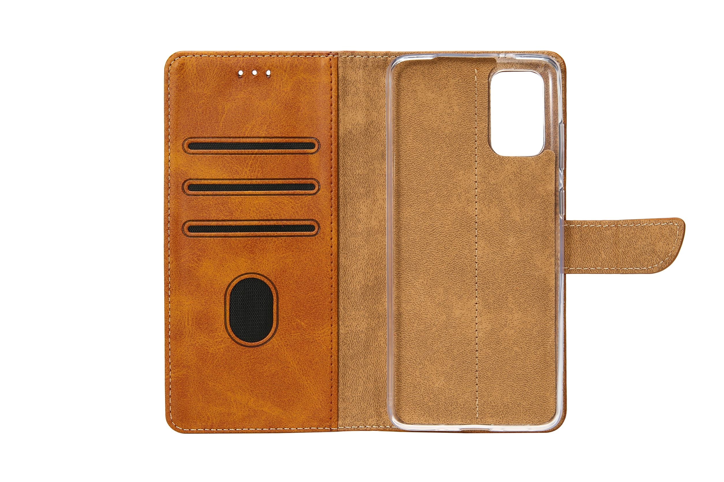 Rixus Buchhülle für Samsung Galaxy S20 4G Light Brown – Bild 3