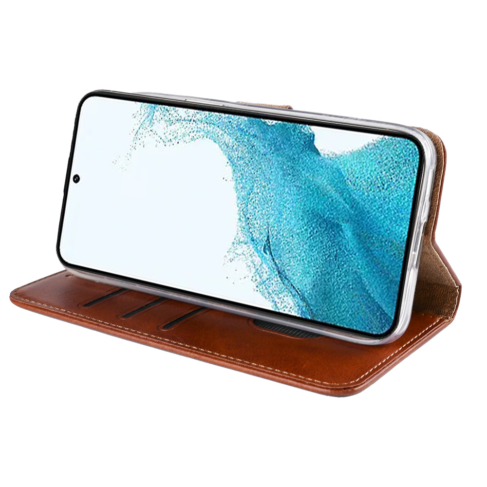 Rixus Buchhülle für Samsung Galaxy S22 5G Brown – Bild 6