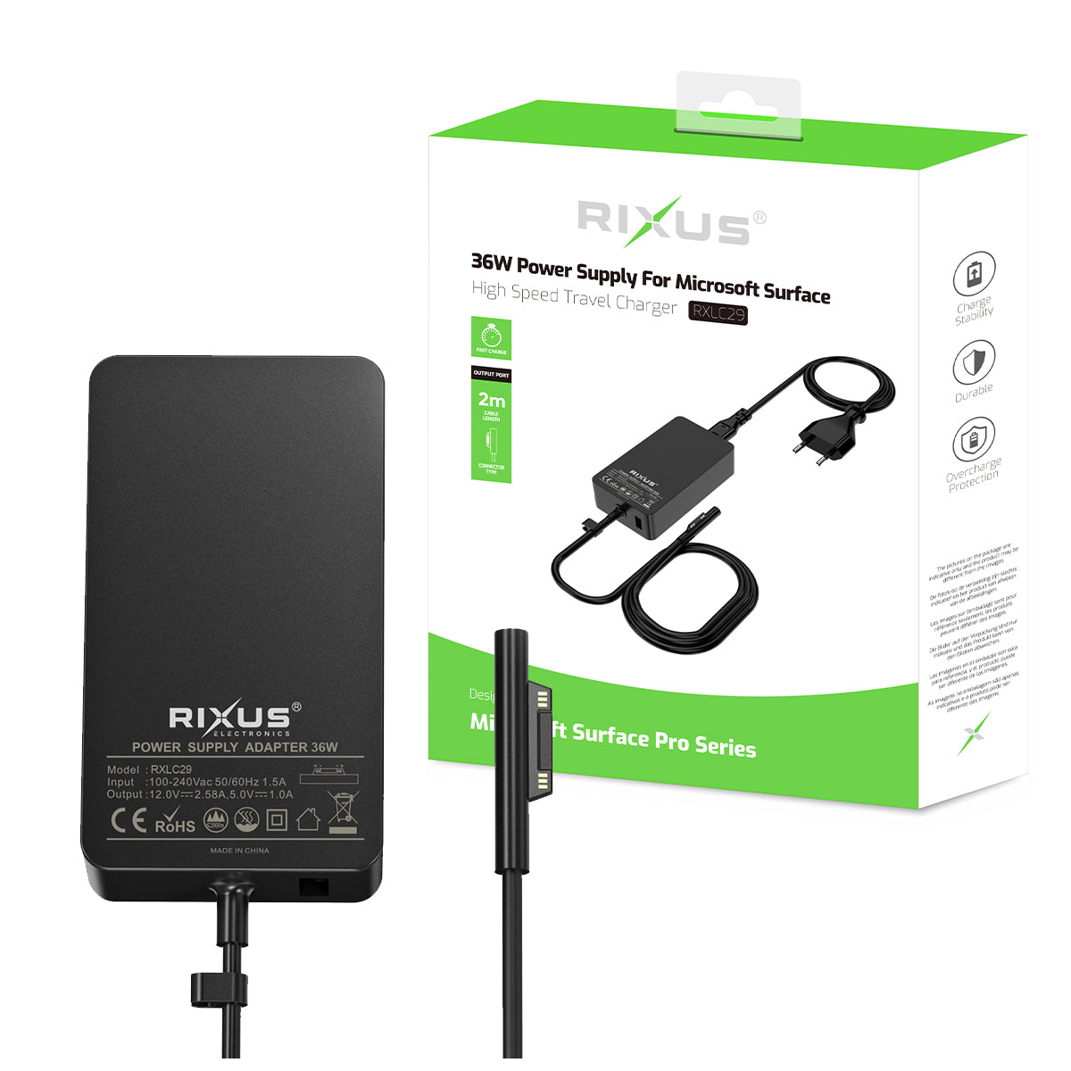 Rixus RXLC29 Microsoft Surface Charger 36W – Bild 5