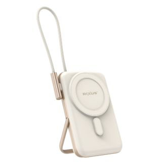 Rixus RXPB29 Magnetic Powerbank 10000mAh mit USB-C Kabel Build-in Rose Gold