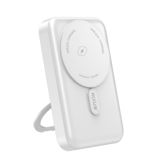 Rixus RXPB71A MagSafe kompatibel Powerbank 10000mAh mit Foldable Stand White