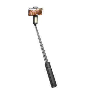 Rixus RXSF31 Integrated Selfie Stick mit LED Lights Black