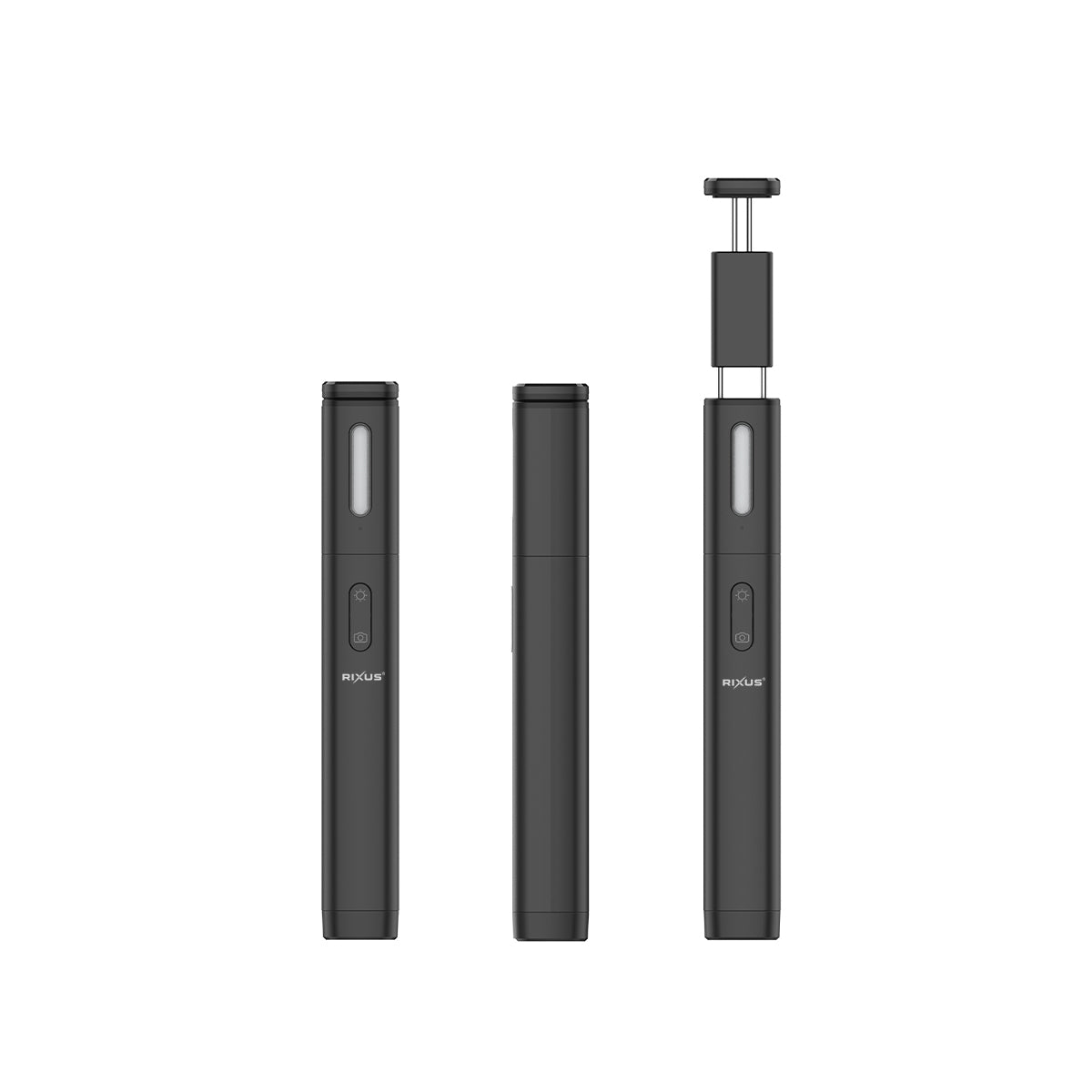 Rixus RXSF31 Integrated Selfie Stick mit LED Lights Black – Bild 3