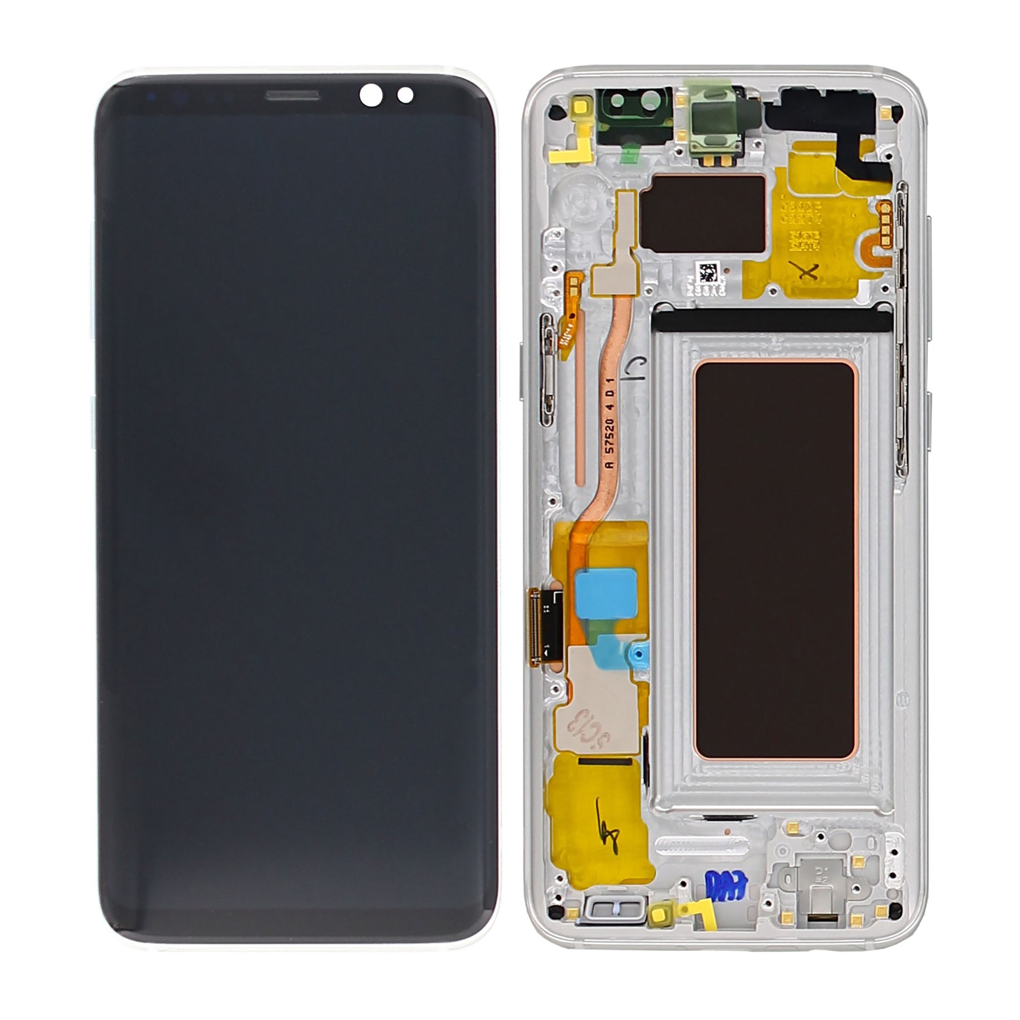 Samsung Galaxy S8 G950F Display und Touchscreen-Digitizer mit Rahmen Silver Service Pack – Bild 4