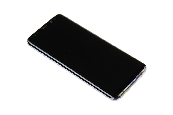 Samsung Galaxy S8 G950F Display und Touchscreen-Digitizer mit Rahmen Orchid Gray Service Pack