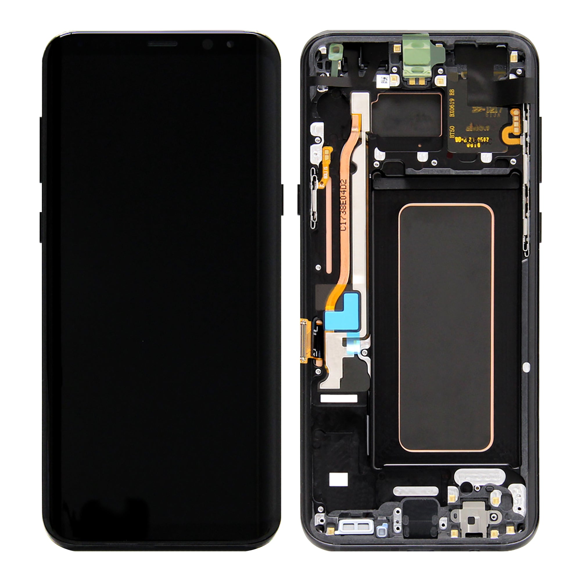 Samsung Galaxy S8 Plus G955F Display und Touchscreen-Digitizer mit Rahmen Midnight Black Service Pack – Bild 3