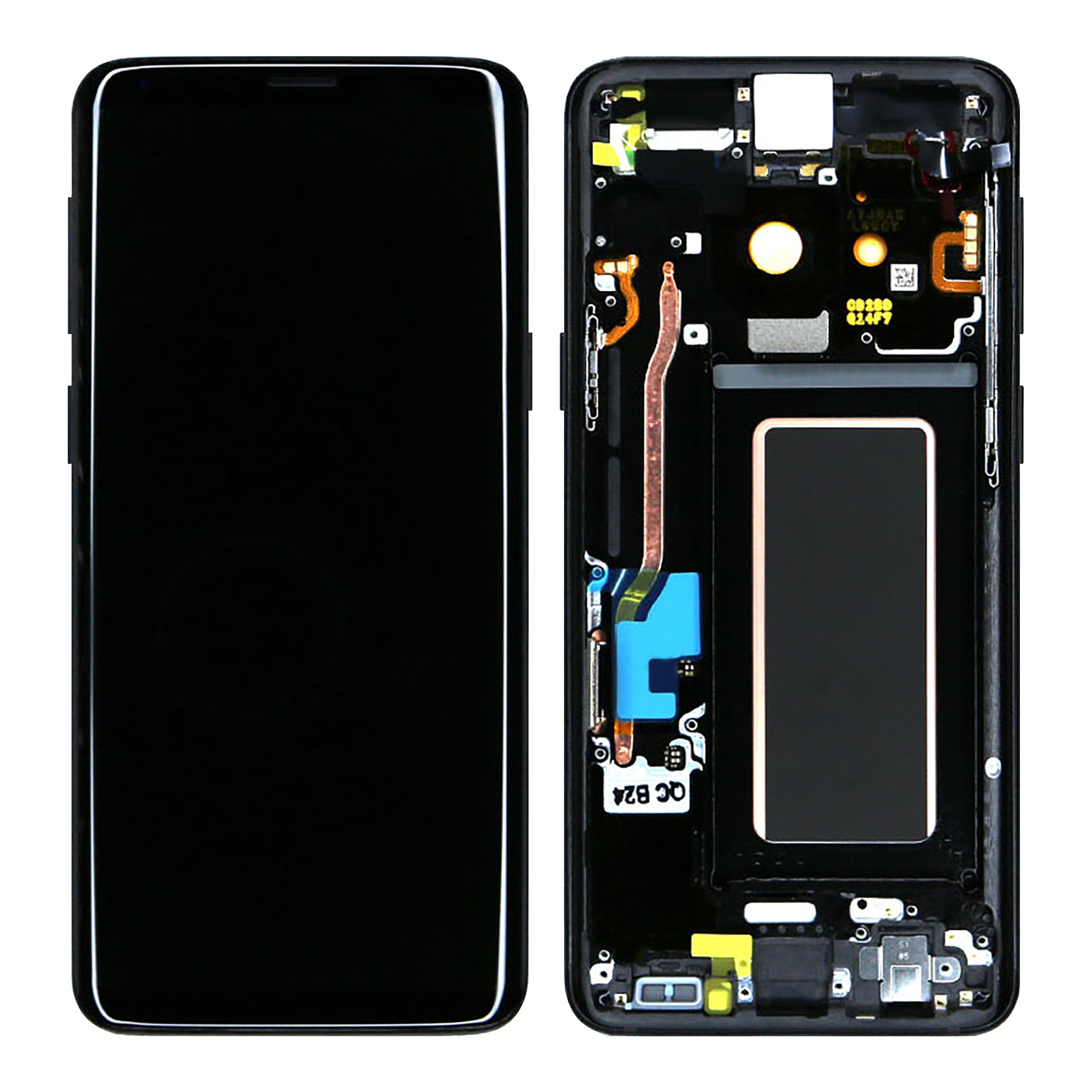 Samsung Galaxy S9 G960F Display und Touchscreen-Digitizer mit Rahmen Midnight Black Service Pack – Bild 3