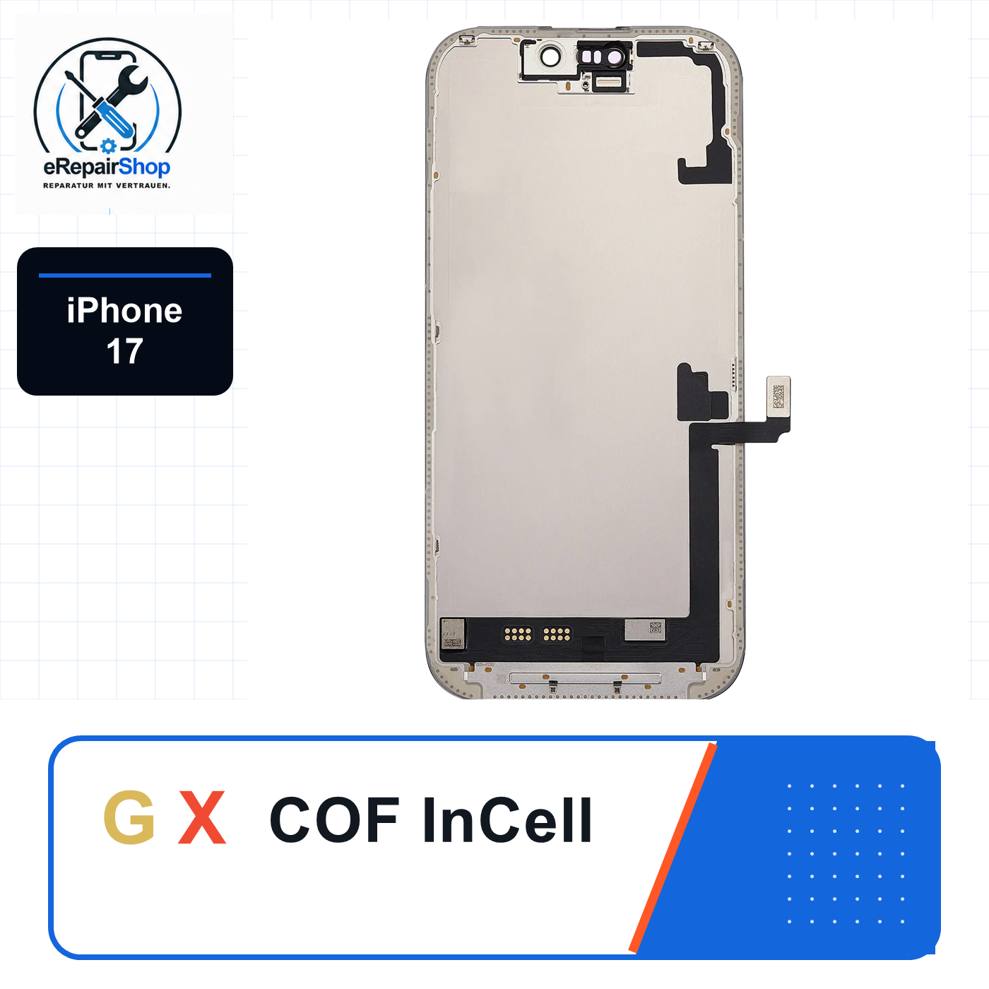 GX COF InCell Display für Apple iPhone 17 120 Hz Replaceable IC GX Display