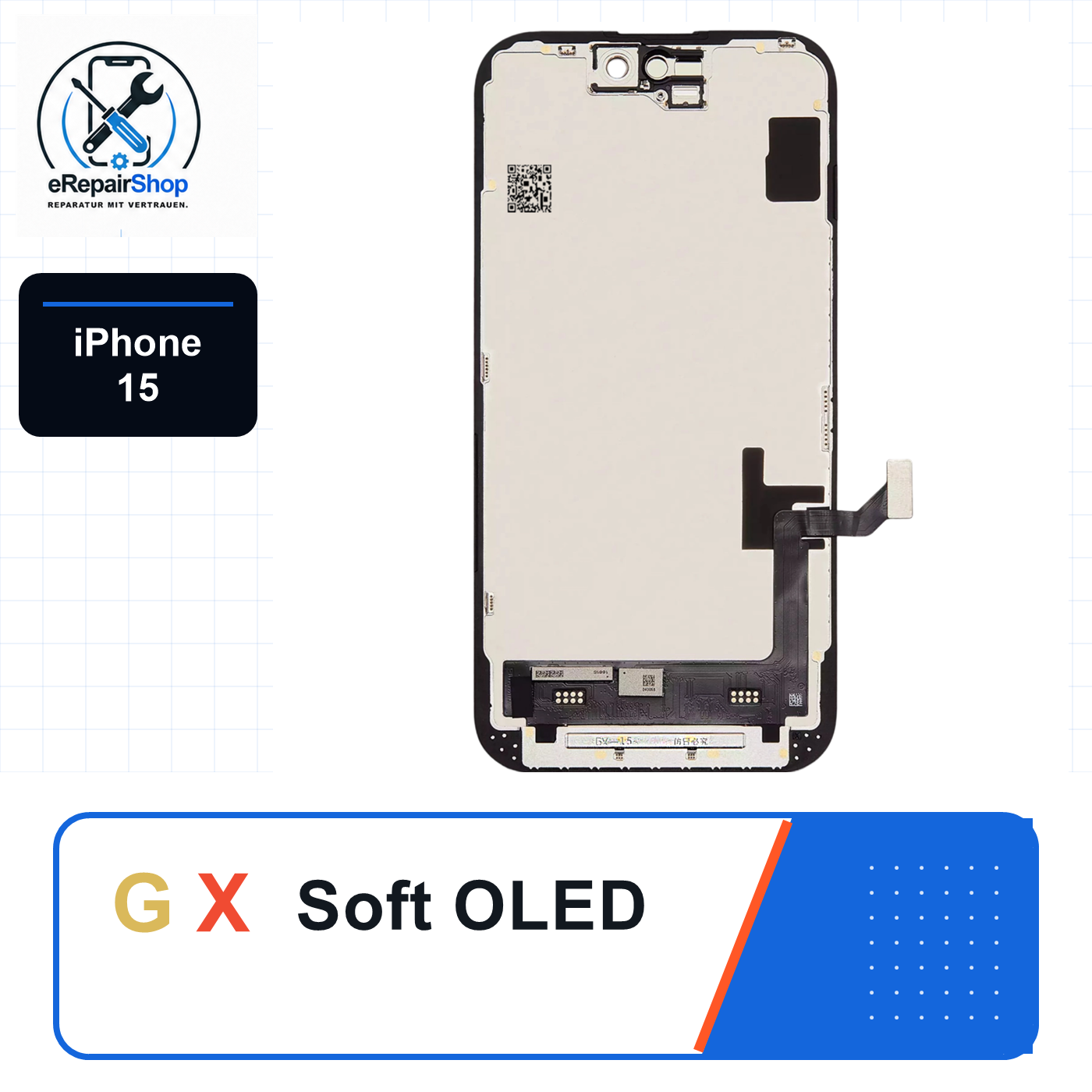 GX Soft OLED Display für Apple iPhone 15 Replaceable IC GX Display