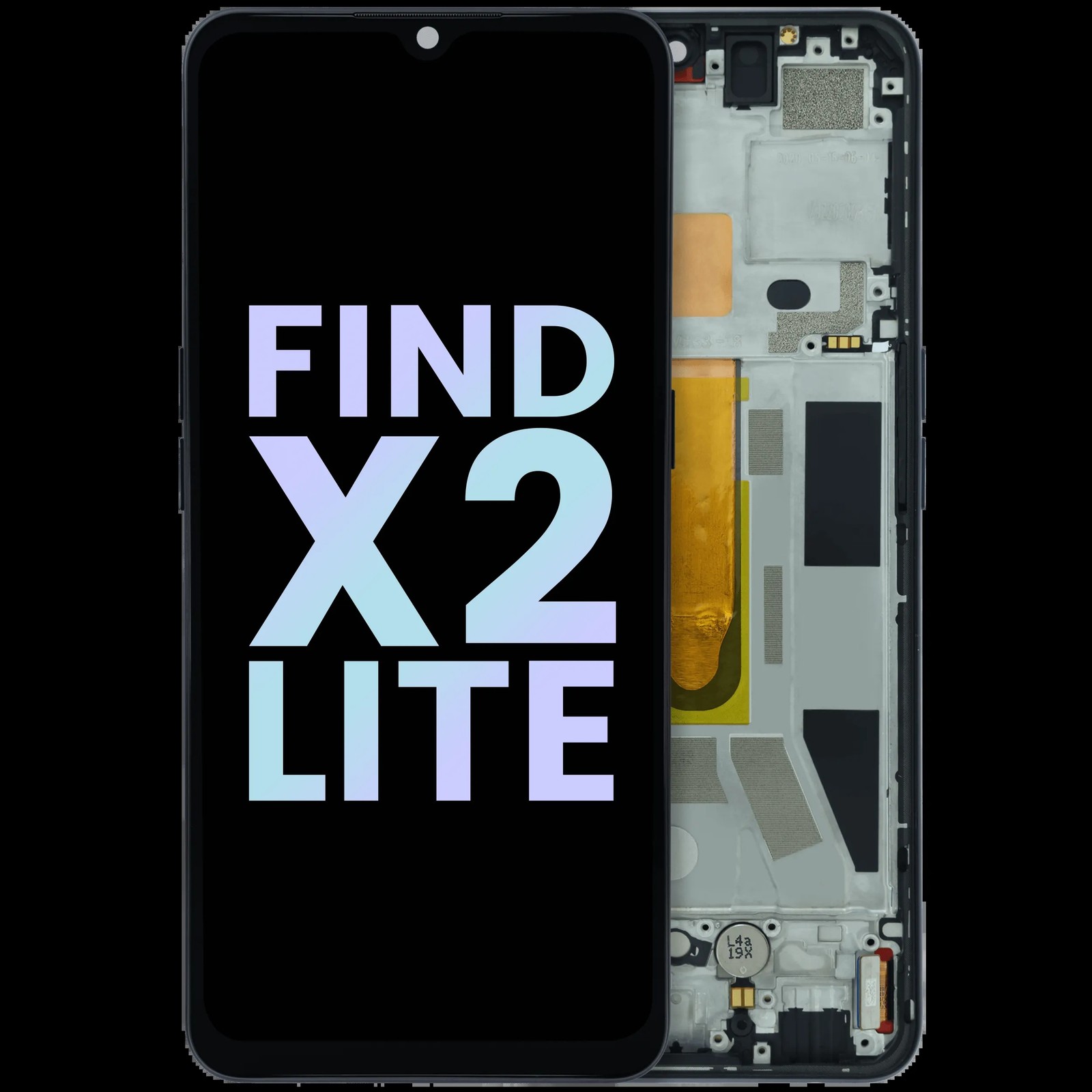 Original Service Pack Display Oppo Find X2 Lite mit Rahmen Schwarz