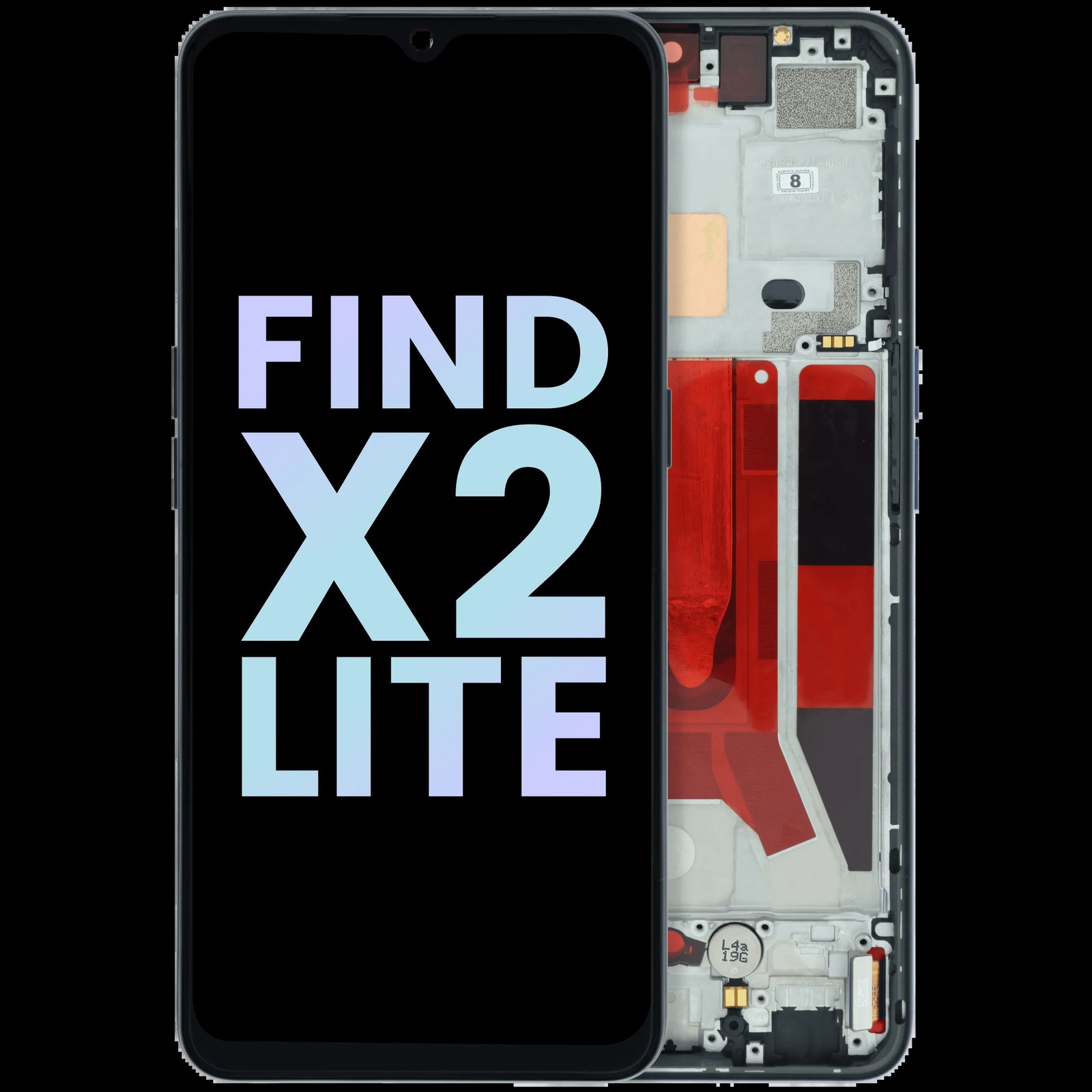 Original Display OPPO Find X2 Lite CPH2005 mit Rahmen Schwarz