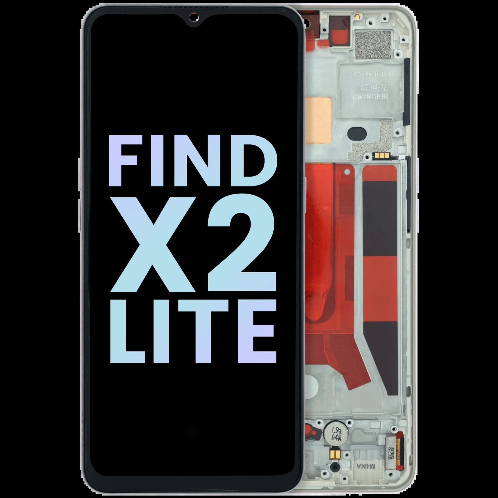 Original Display OPPO Find X2 Lite CPH2005 mit Rahmen Weiß