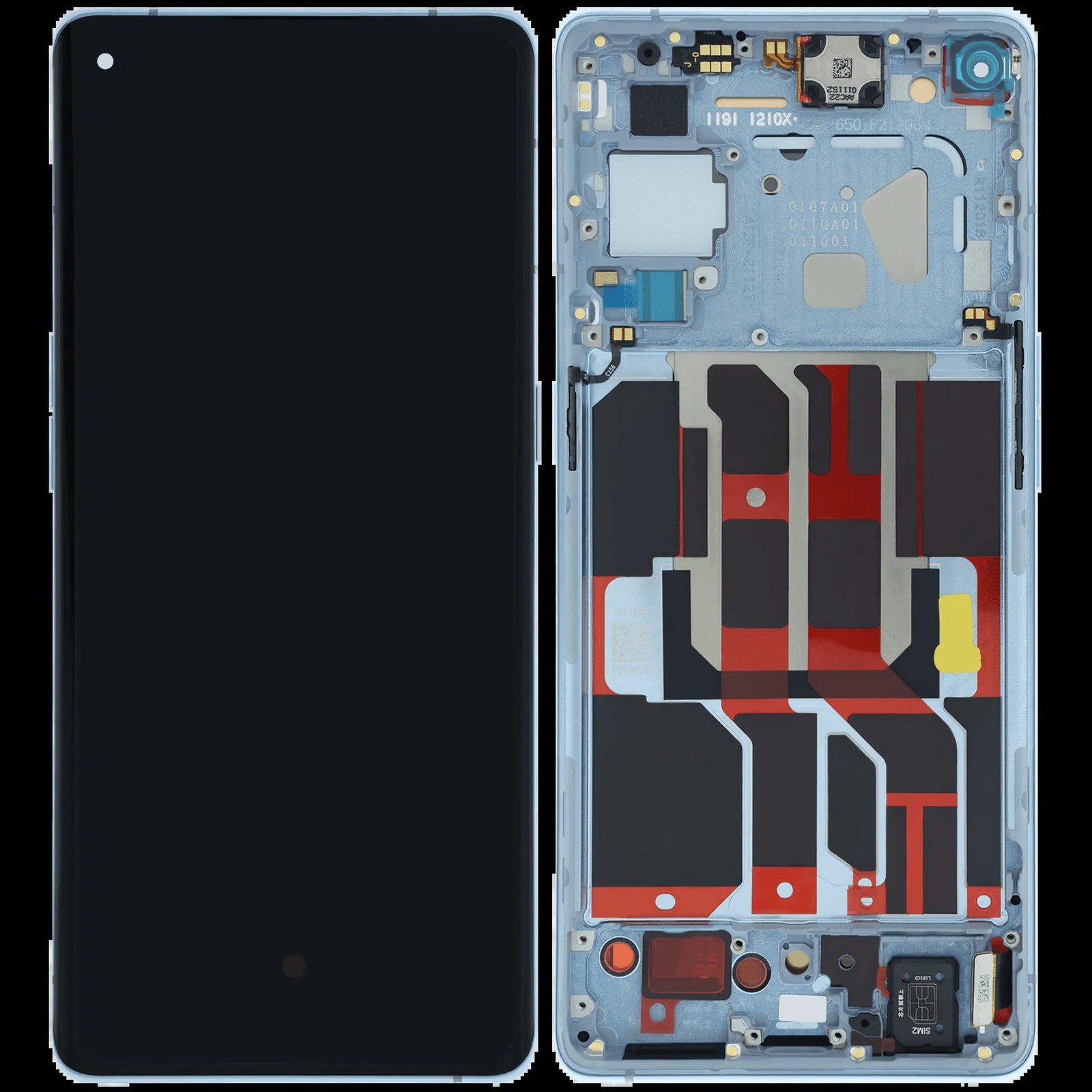 Original Display OPPO Reno 6 Pro+ 5G mit Rahmen Blau – Bild 2