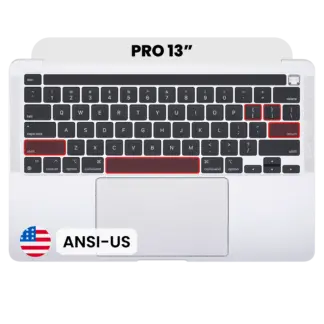 Topcase Tastatur MacBook A2338 2020 ANSI US Silber Original Grade B/C
