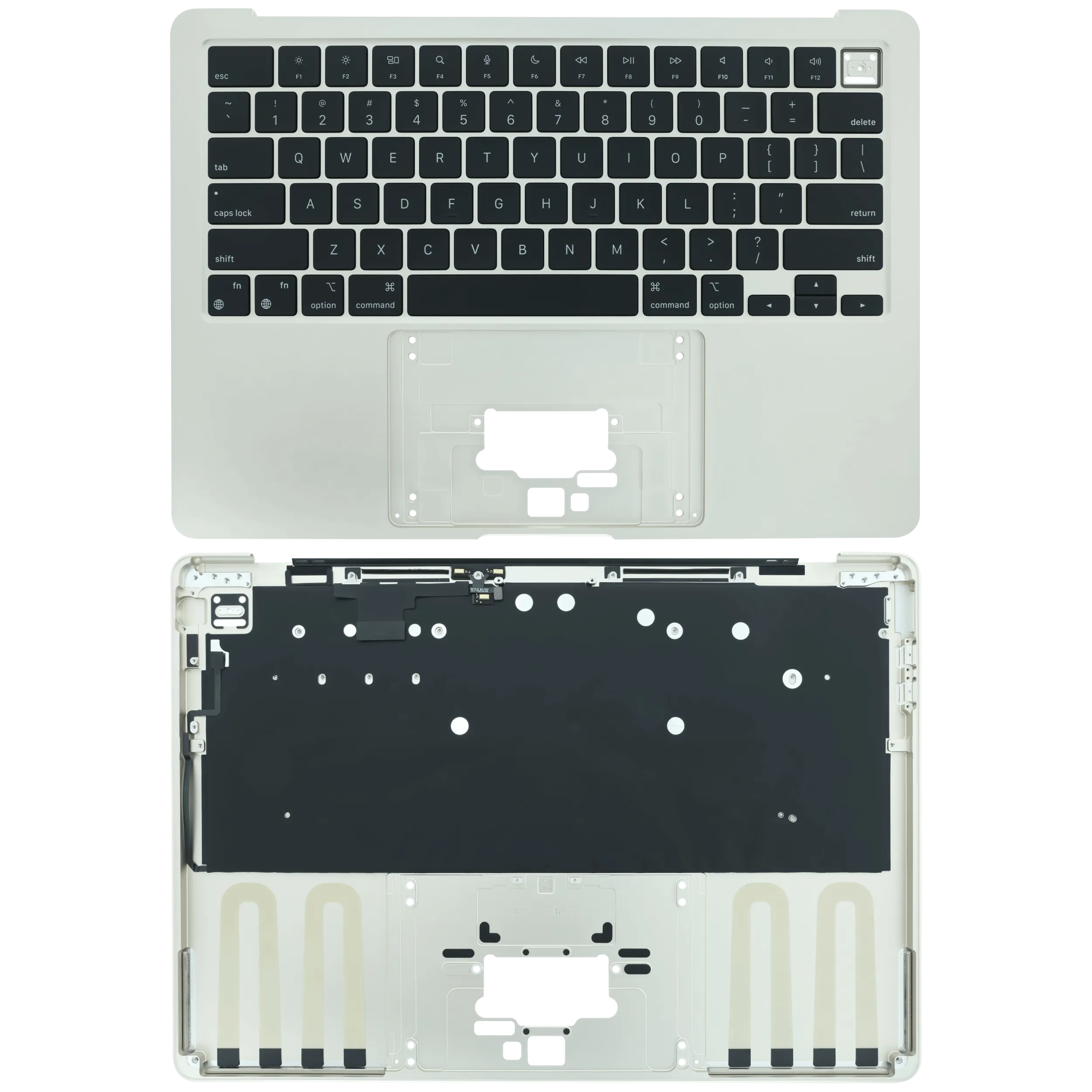 Topcase Tastatur MacBook A2681 2022 ANSI US Starlight Original Grade A – Bild 2