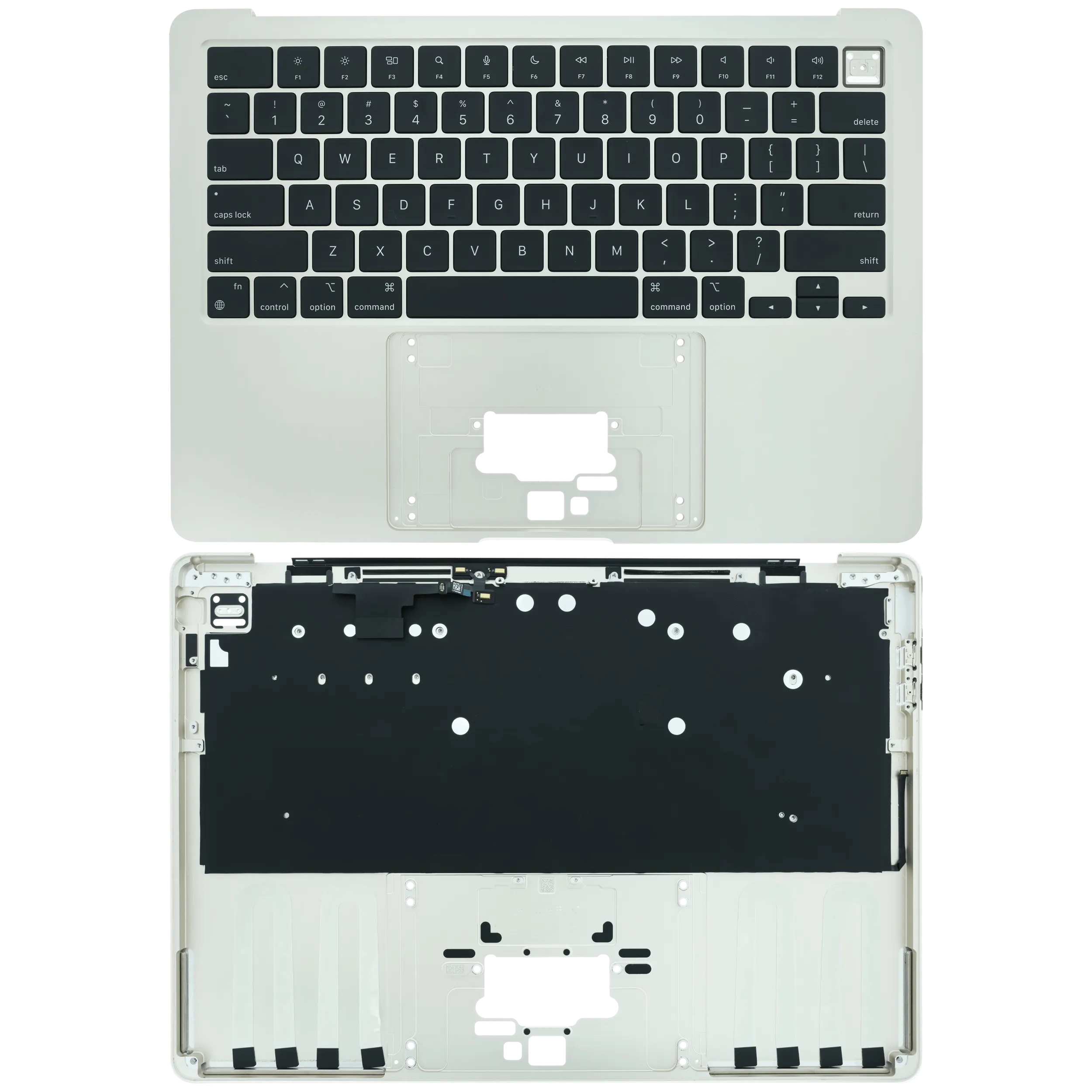Topcase Tastatur MacBook A3113 2024 ANSI US Starlight Original Grade A – Bild 2